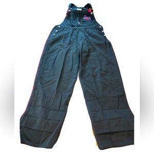 For Joseph L BLACK denim Bib Overalls Jumpsuit cotton tencel pocket square USA L